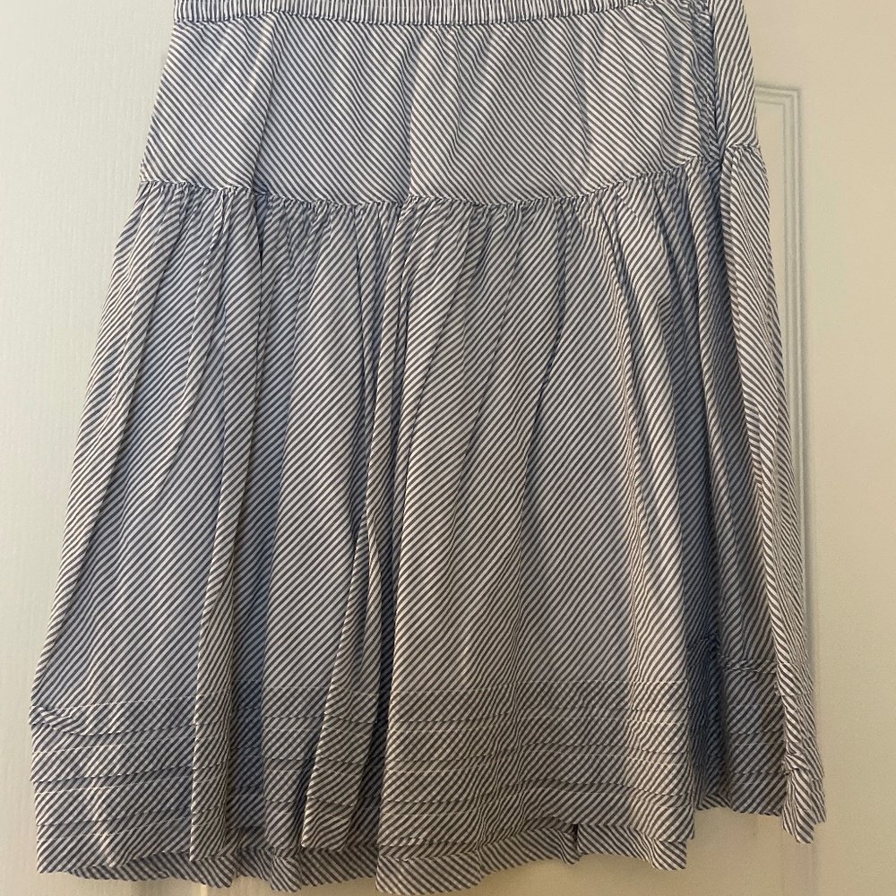 Gap Striped Blue and White Knee Length Skirt